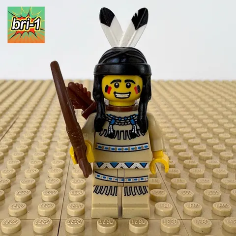 LEGO Minifigures: Tribal Warrior, BOW, QUIVER, col01-1, 8683, SERIES 1, 2010