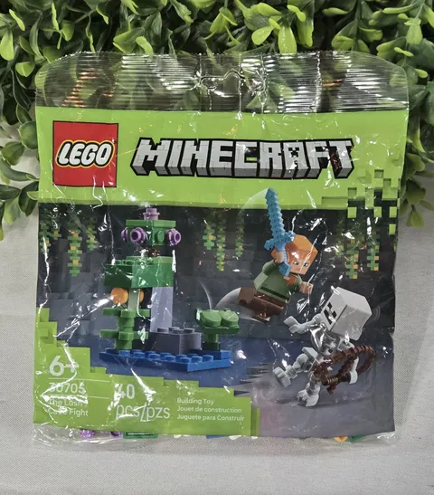LEGO Minecraft The Lush Cave Fight 30705 Polybag New Sealed 40 Pcs Alex Skeleton