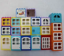 LEGO DUPLO Window Door Frame Lot Bulk Parts Pieces Crates Accessories 21 pcs