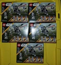 LEGO Star Wars 501st Clone Troopers Battle Pack 75345. Lot of 5
