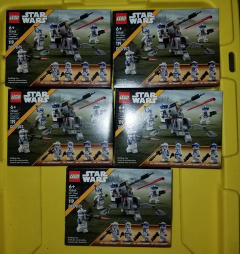 LEGO Star Wars 501st Clone Troopers Battle Pack 75345. Lot of 5
