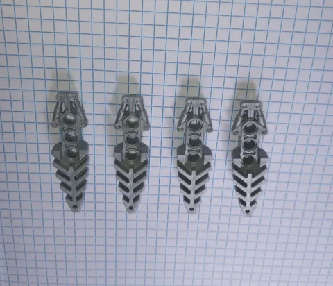 4 Bionicle Lego 50858 in Pearl Light  Gray Visorak Foot with 3 pin holes Genuine