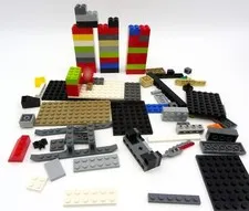 90+ Random Lego Pieces Lot Plates Round Sword Clear Bricks
