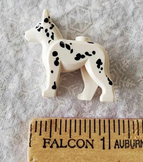 LEGO Dog Figure with Dalmation White with Black Spots
