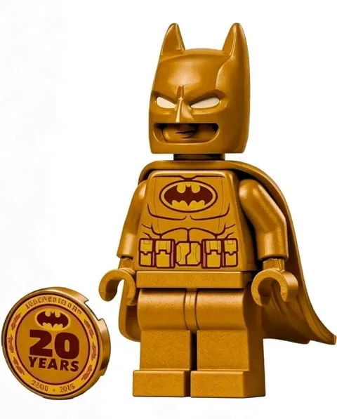 Lego Minifigure DC Golden Batman 20th Anniversary Of Lego DC Batman + Coin 76330