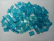 LEGO BULK LOT OF 114 TRANS LIGHT BLUE WALL WINDOW PANELS 1X2X1 #4865