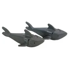 LEGO Dark Gray Shark Lot of 2 Minifigure Accessory Animal Part 2547 Vintage