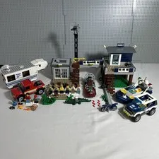 LEGO City 60069 Swamp Police Station 99% + 60182 Pickup & Caravan 99% READ