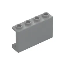 LEGO 14x Light Bluish Gray Panel 1 x 4 x 2 with Side Supports inv.647