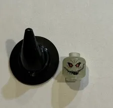 Lego 2006 Batman I Scarecrow Head & Hat Only - Bat016 Glows In Dark
