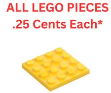 LEGO Plate 4x4 Yellow 3031 - Genuine LEGO Parts Pieces Bulk