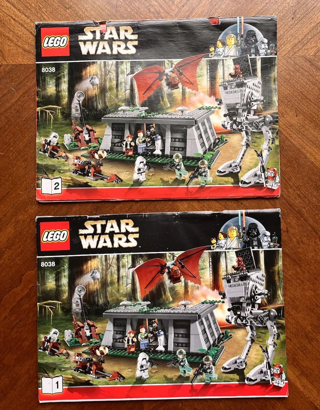 LEGO Star Wars 8038 Battle of Endor Original Instruction Manuals 1 & 2