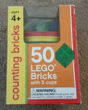 Lego Educational 31523 Counting Sorting Color Bricks Cups Rose Art VTG NOS