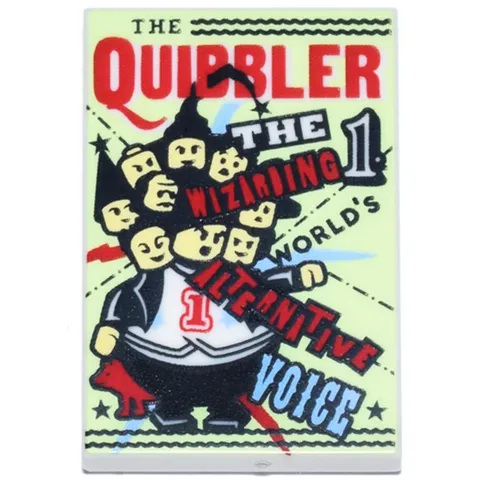new LEGO Printed 2 x 3 Flat Tile with Harry Potter "The Quibbler" newspaper