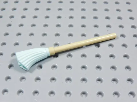 LEGO Tan w/ Aqua Broom Utensil Accessory Minifig BS