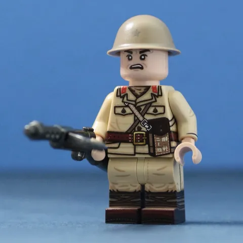 LEGO Minifig Co. Custom WW2 Japanese Soldier With BrickArms SMG