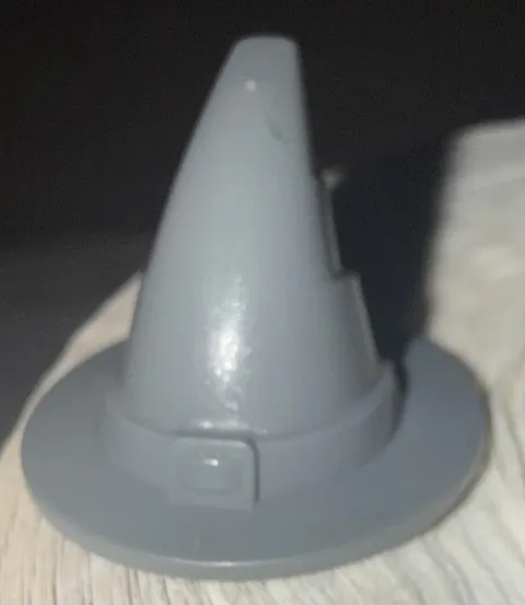 LEGO Gray Witch Wizard Hat Minifigure Hair Piece Stackable Plastic Accessory