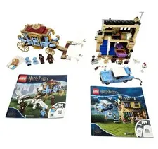 LEGO HP 75958 Beauxbaton's Carriage & 75968 4 Privet Dr. w/ Manuals & 8 Minifigs