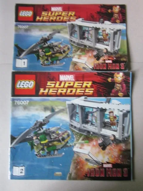 Lego Building Instructions Instruction Superheroes 76007 Part 1 and 2, Part 1 and 2