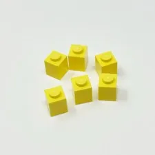 3005 LEGO Parts Brick 1x1 BRIGHT LIGHT YELLOW (6)