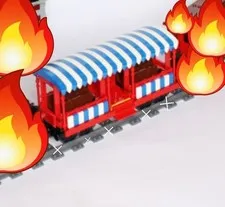 Lego Disney Train Blue/white Awning Car Only Excellent Condition 
