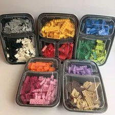 2.5 Lbs LEGO Mixed PCs Building Blocks Bricks LEGOs Lot Multi Color & Containers
