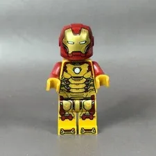 LEGO Minifigure Iron Man sh0806 Pearl Gold Armor Dual Face Helmet