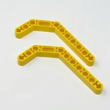 32009 LEGO Technic Parts Liftarm 1x11.5 Double Bent Thick YELLOW (2)