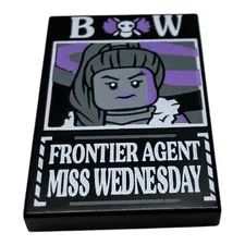 LEGO ® One Piece Miss Wednesday Profile Poster Tile 2x3 Frontier Agent NEW