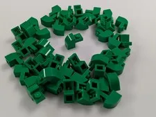 Lego x50 New Green Slope, Curved 2 x 1 x 1 1/3 with Recessed Stud # 6091