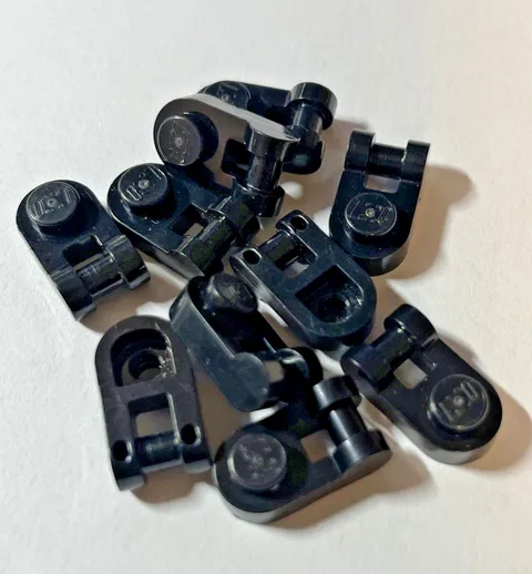 LEGO 10x Plate, Round 1x1 with Bar Handle Black Black 26047 6157554
