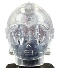 OFFICIAL LEGO - Star Wars C-3PO Head - Trans Clear (Unreleased Color) Prototype