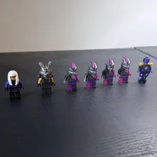 LEGO NINJAGO Minifigure Lot of 6 Assorted Purple/Black Characters Plastic