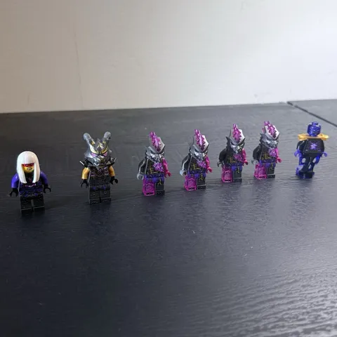 LEGO NINJAGO Minifigure Lot of 6 Assorted Purple/Black Characters Plastic