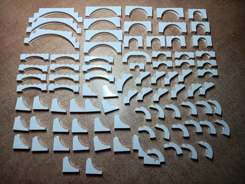 LEGO LOT 86 WHITE ARCH BRICKS 1X12X3 1X8X2 1X6X2 1X4X2 1X4 1X6 1X3X2