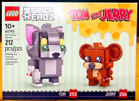 LEGO 40793 BrickHeadz Tom & Jerry Figures 212 Pieces New Sealed Retired NISB