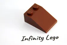 10 LEGO Reddish Brown Slope 2 x 3 (25°) (3298) - 10 Pieces