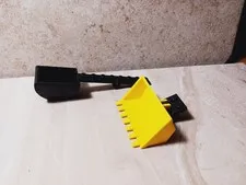 LEGO Scoop Lot of 2 Teeth Yellow Black Dumper Construction Vehicle Parts Digger