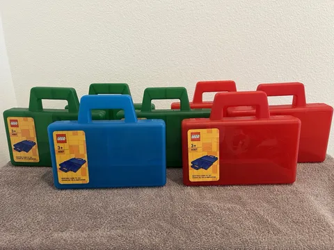Lego 4087 Sorting Case To Go Travel Case With Dividers Lot Of 7 New