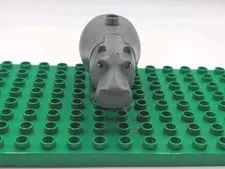 Duplo Lego Zoo Animal Hippo Mouth Opens And Closes Hippopotamus Safari Animals 