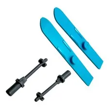 LEGO® Skis Medium Azure with Ski Poles Set of 4 Minifigure Accessories 18744 90540
