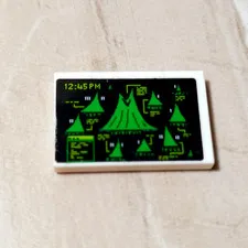 LEGO Ninja Volcano Computer Screen Green Black Timed eruption Peak Graph Ninjago