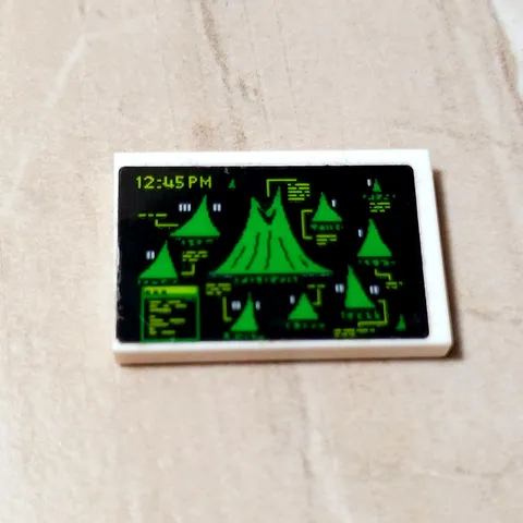 LEGO Ninja Volcano Computer Screen Green Black Timed eruption Peak Graph Ninjago