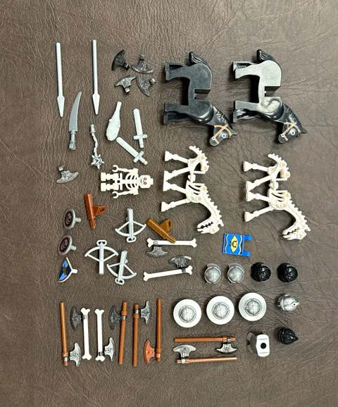 LEGO Castle Bulk Lot Minifigures Weapons Armor Shields Accessories Knight