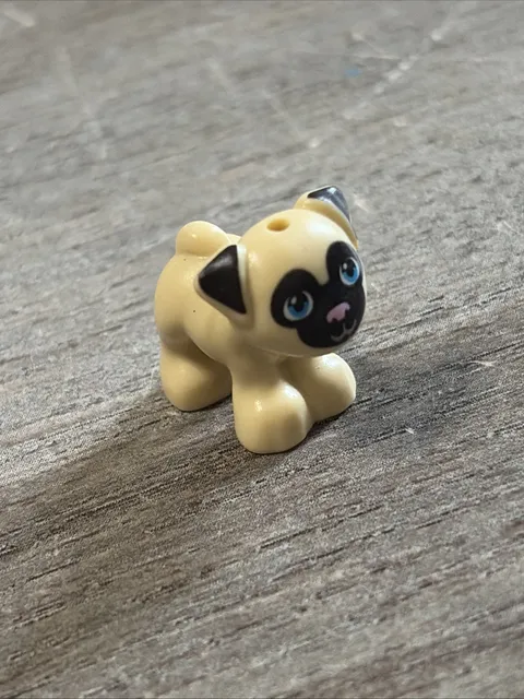 LEGO Friends Pug Dog Toffee Tan with Black Face & Ears