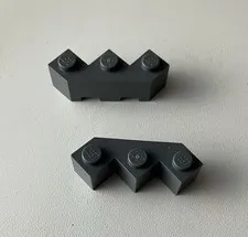 LEGO 2x NEW Pieces Brick 3x3 w/ Facet DARK BLUISH GREY #2462