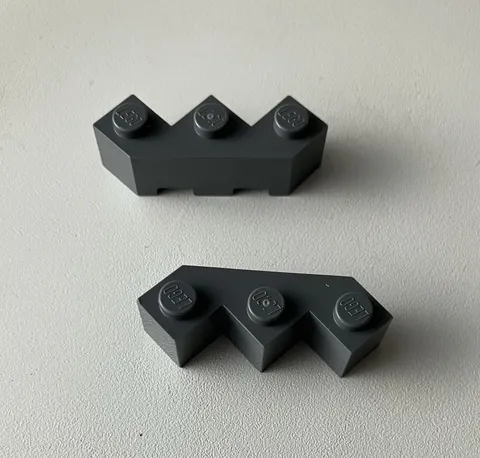 LEGO 2x NEW Pieces Brick 3x3 w/ Facet DARK BLUISH GREY #2462