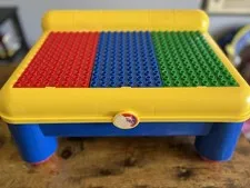 LEGO Duplo Carrying Case Storage Compartment Yellow Blue Red Green