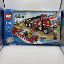 *NEW/Sealed* LEGO CITY 7213 Off-Road Fire Truck Fireboat - Rare Special Edition
