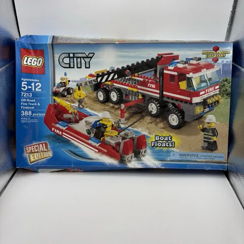 *NEW/Sealed* LEGO CITY 7213 Off-Road Fire Truck Fireboat - Rare Special Edition